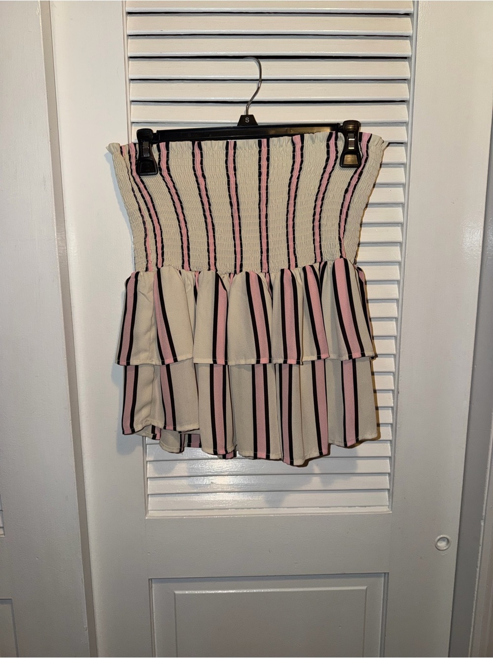 Striped HALTER TOP - Pink & Cream / small/ NWOT